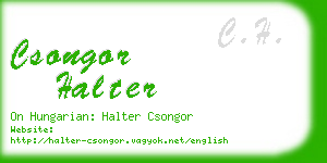 csongor halter business card